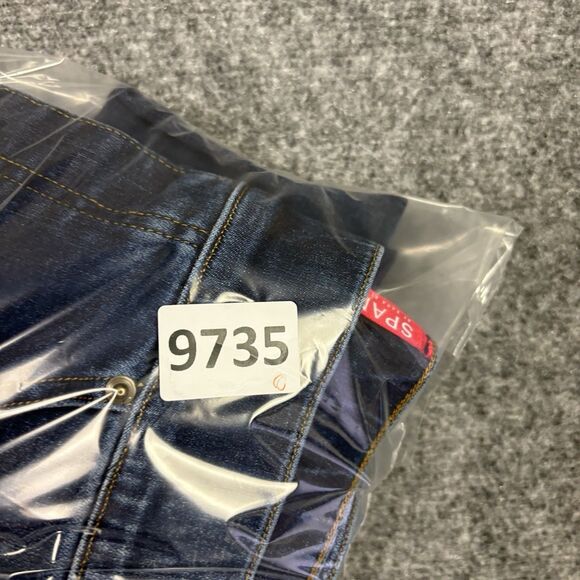 Spanx Jeans Womens Size M  Blue Pull on Skinny Cropped Distressed - Picture 10 of 10